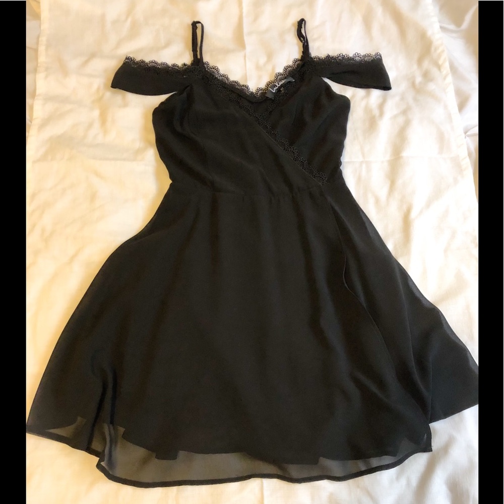 Black Lace Off The Shoulder Dress